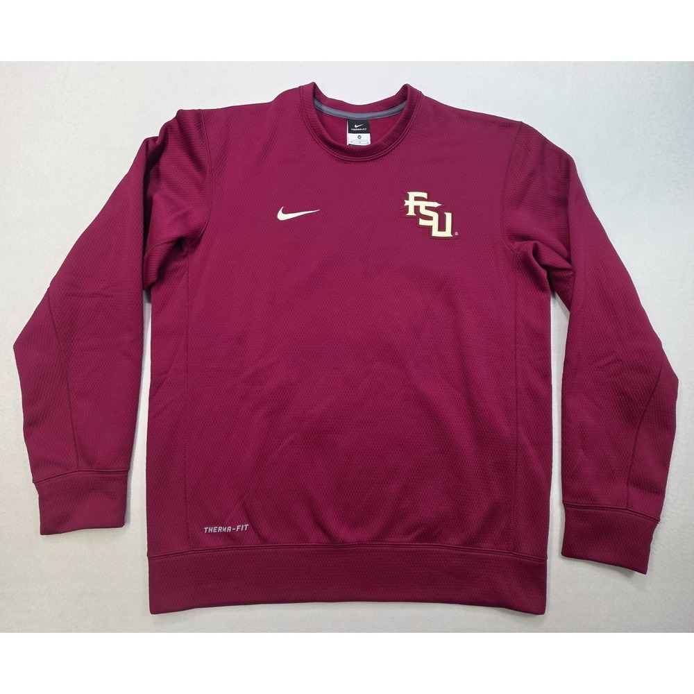 Nike Florida State Seminoles Thermal Pullover Shirt Mens M Therma Fit Sweatshrit